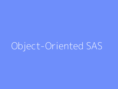 Object-Oriented SAS